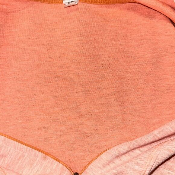 Lucy L Peach Heathered Athletic Quarter Zip Cotton Blend Hoodie - Picture 13 of 16